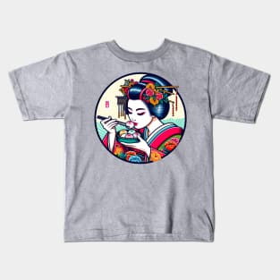 Dim sum geisha geiko Kids T-Shirt